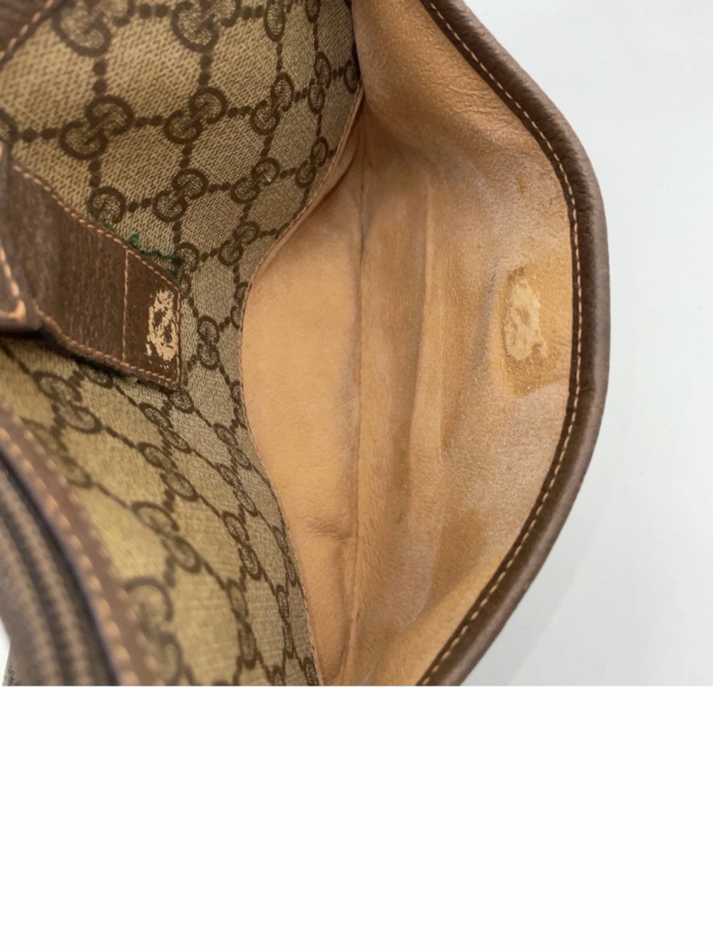 Gucci Brown GG Canvas Crossbody Bag with Web Stripe - Picture 10 of 11